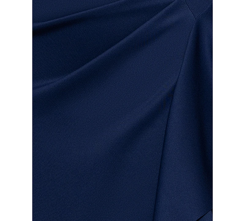 Xscape Plus V-Neck Long Sheath Dress