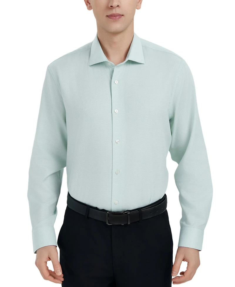 Perry Ellis Portfolio Men's King Micro-Pattern Dress Shirt