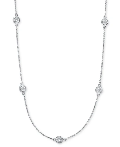 Effy Diamond Bezel 20" Statement Necklace (1 ct. t.w.) 14k White, Yellow or Rose Gold