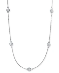 Effy Diamond Bezel 20" Statement Necklace (1 ct. t.w.) 14k White, Yellow or Rose Gold