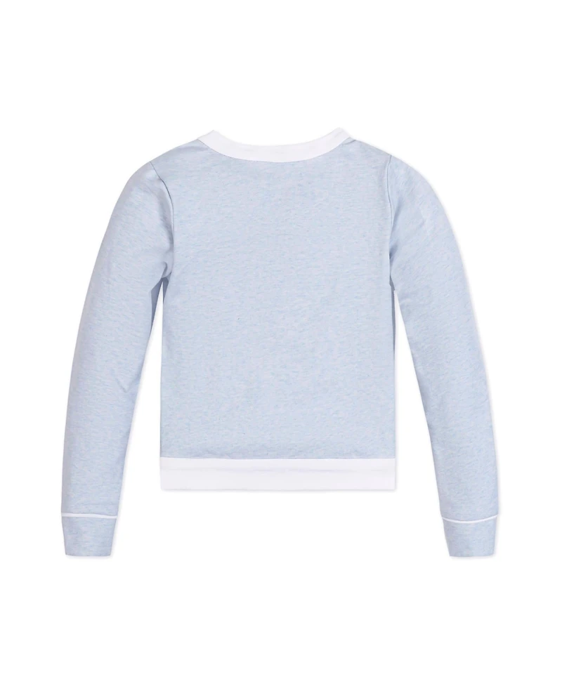 Hope & Henry Girls' French Terry Contrast Trim Cardigan, Kids
