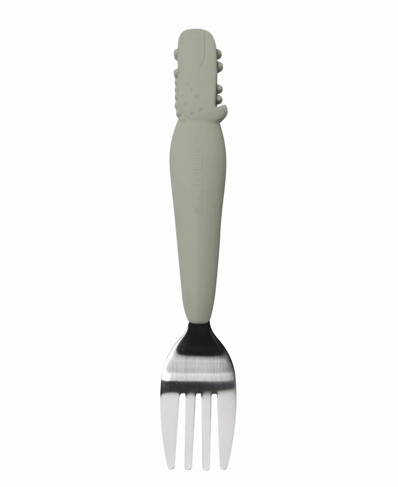 Loulou Lollipop Kids Alligator Design Bibs Utensil Set