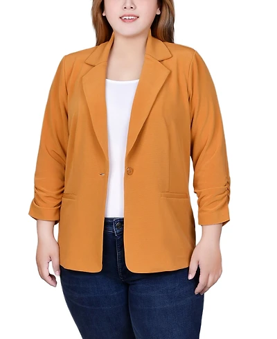 Ny Collection Plus Long Sleeve Scuba Crepe Jacket