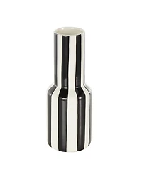 Rosemary Lane Ceramic 11" Rounded Striped Decorative Vase
