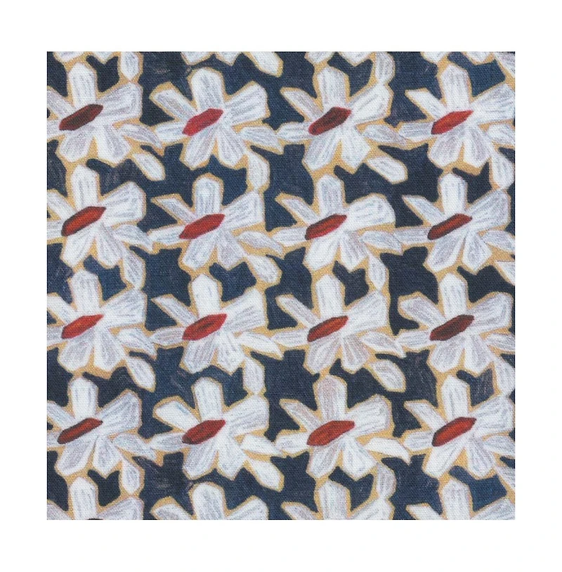 Scott Barber Men's Voile Flower Print, Navy
