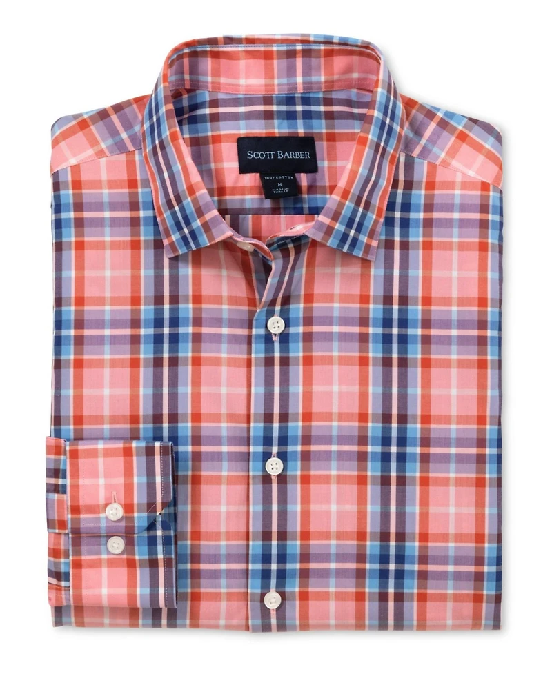 Scott Barber Men's Weekend Plaid, Berry