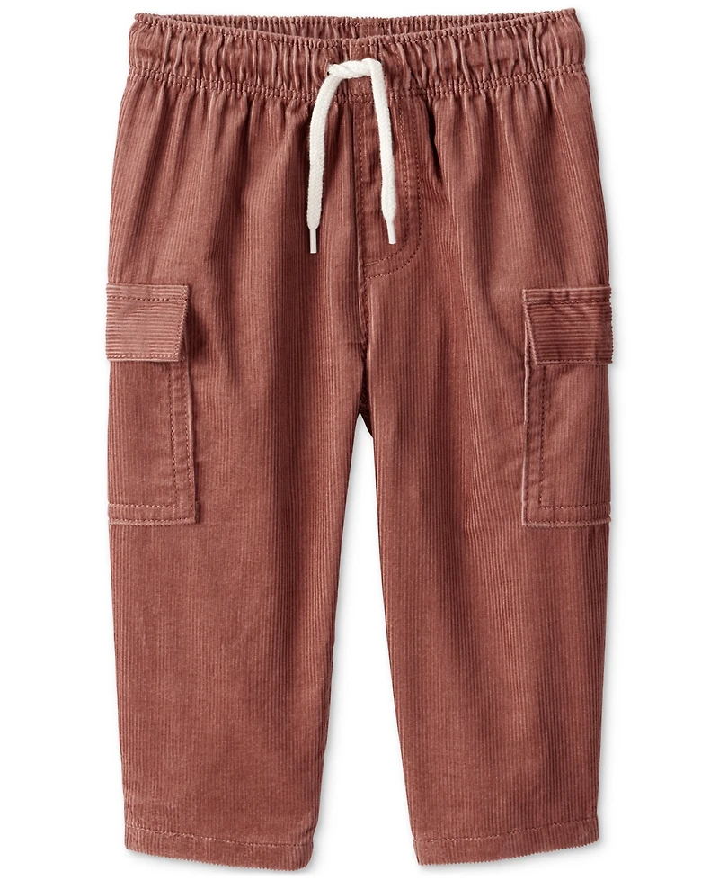 Carter's Baby Boys Cotton Plaid Button-Front Shirt & Cargo Pants, 2 Piece Set