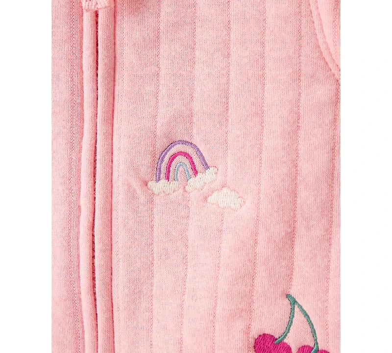 Carter's Baby Girls Fruit Embroidered Little Vest, Bodysuit & Pants, 3 Piece Set