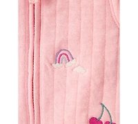 Carter's Baby Girls Fruit Embroidered Little Vest, Bodysuit & Pants, 3 Piece Set