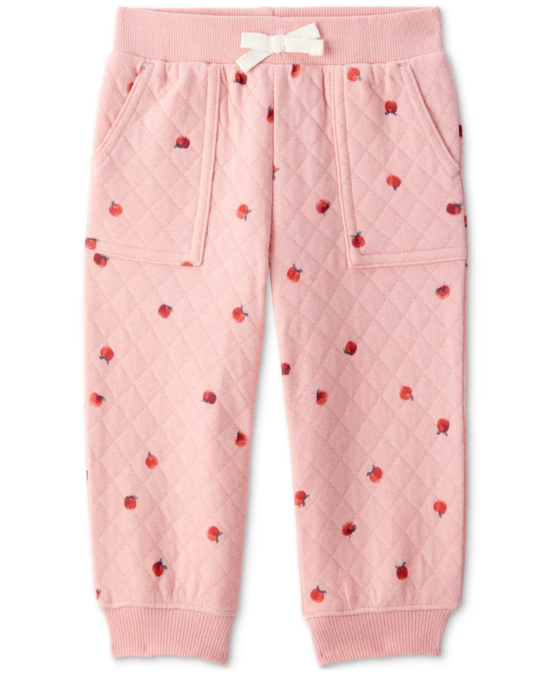 Carter's Baby Girls Apple-Print Doubleknit Top & Pants, 2 Piece Set