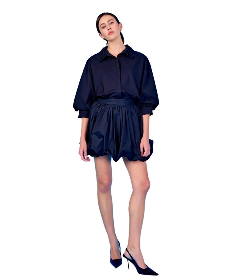 endless rose Women's High Waisted Bubble Skirt
