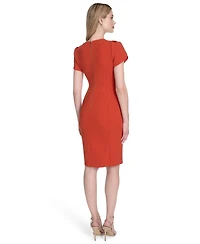 Calvin Klein Tulip-Sleeve Sheath Dress