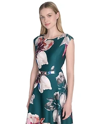 Calvin Klein Women's Short-Sleeve Midi A-Line Dress