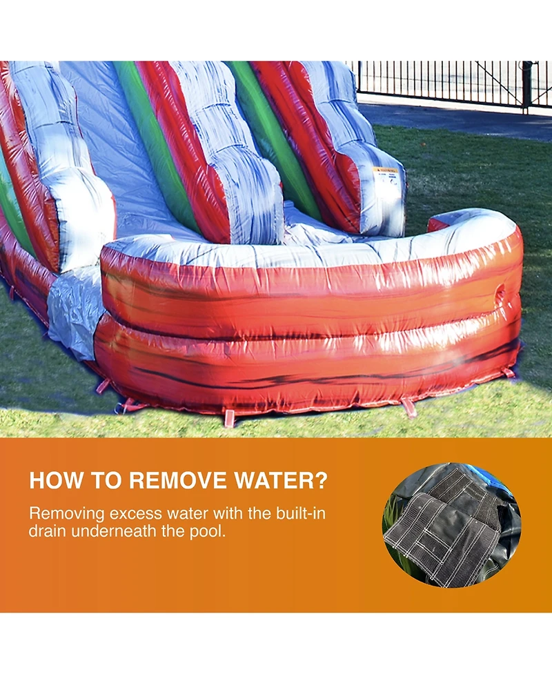 JumpOrange Commercial Grade Water Slide with Splash Pool (with Blower)
