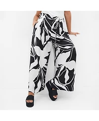 City Chic Plus Peta Print Pant