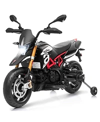 12V Kids Ride-On Motorcycle Aprilia Licensed with Sounds and Music