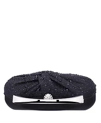 Nina Crystal Twist Chiffon and Satin Minaudiere Clutch Bag