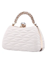 Nina Quilted Minaudiere Handle Clutch Bag