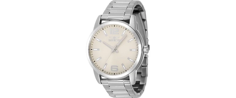 Invicta Men's 48492 Celestial Quartz 3 Hand Ivory Dial Watch