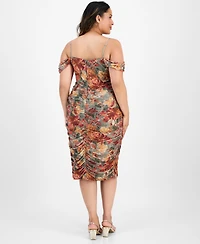 Katia Rae Trendy Plus Printed Midi Dress