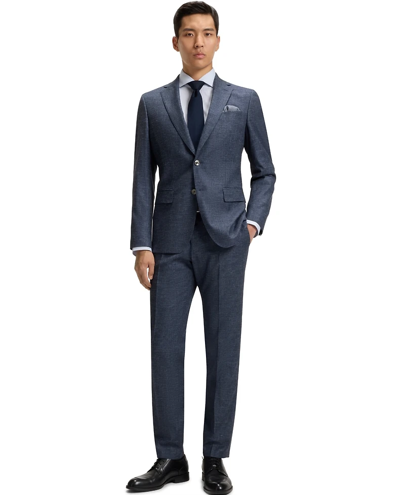 Boss by Hugo Men's Patterned Stretch Slim-Fit Pants