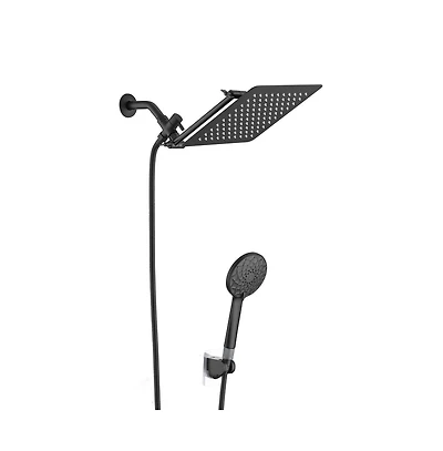 Rainsken Shower Head, 10 Inch High Pressure Rainfall Shower Head/Handheld Shower Combo with 11 Inch Extension Arm