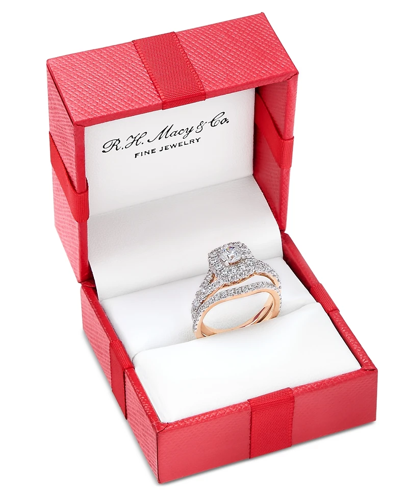 Diamond Halo Bridal Set (2 ct. t.w.) 14K White, Yellow or Rose Gold