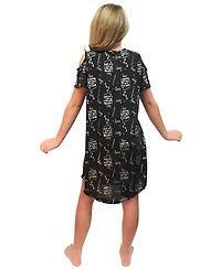 Intimo Girls' Harry Potter "Solemnly Swear" Cold Shoulder Kids Nightgown Pajama