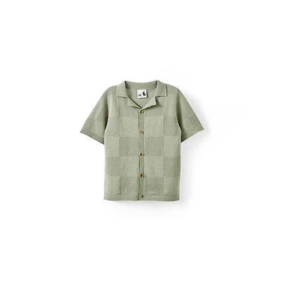 Cotton On Little Boys Little/Big Knitted Short Sleeve Shirt