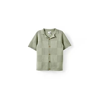 Cotton On Little Boys Little/Big Knitted Short Sleeve Shirt