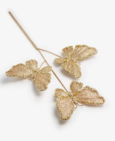 Holiday Lane Enchanted Forest Butterfly Pick Ornament, Macy's Exclusive