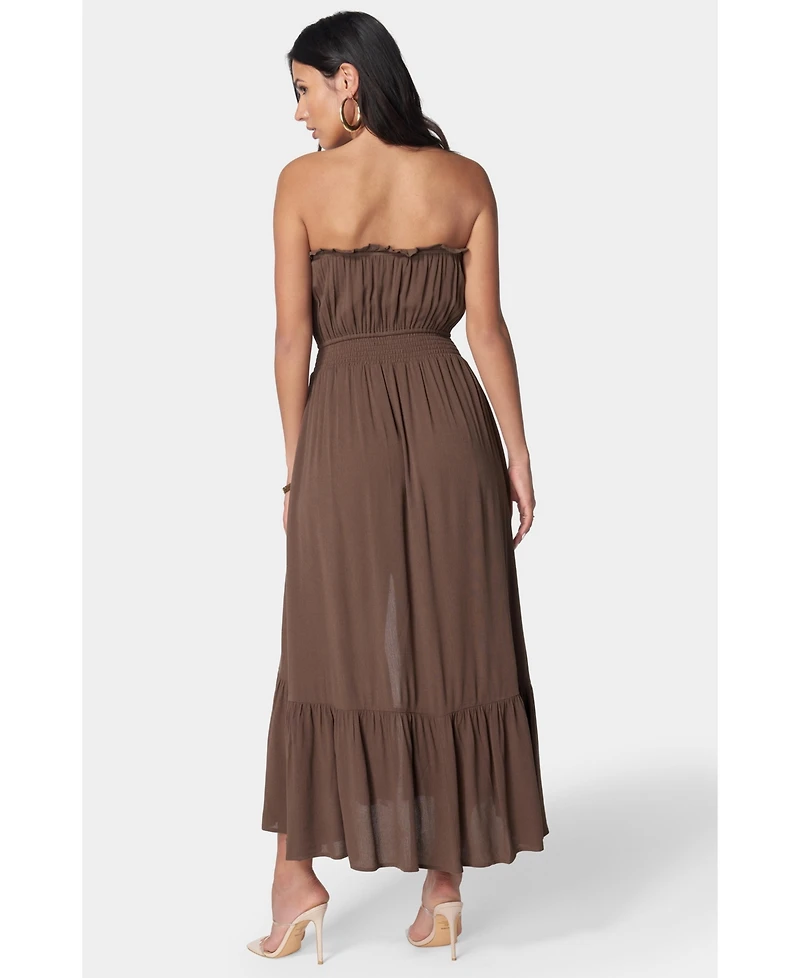 Bebe Women's Strapless Maxi Dress
