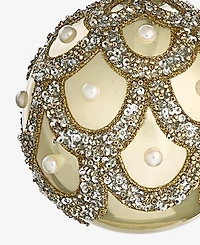 Holiday Lane Gilded Glamour Beaded Ball Ornament, Macy's Exclusive