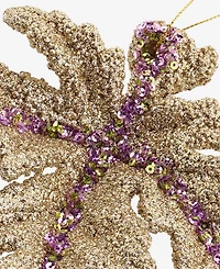 Holiday Lane Enchanted Forest Glitter Leaf Ornament, Macy's Exclusive