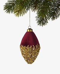 Holiday Lane Berry Tones Red Velvet Finial Ornament, Macy's Exclusive