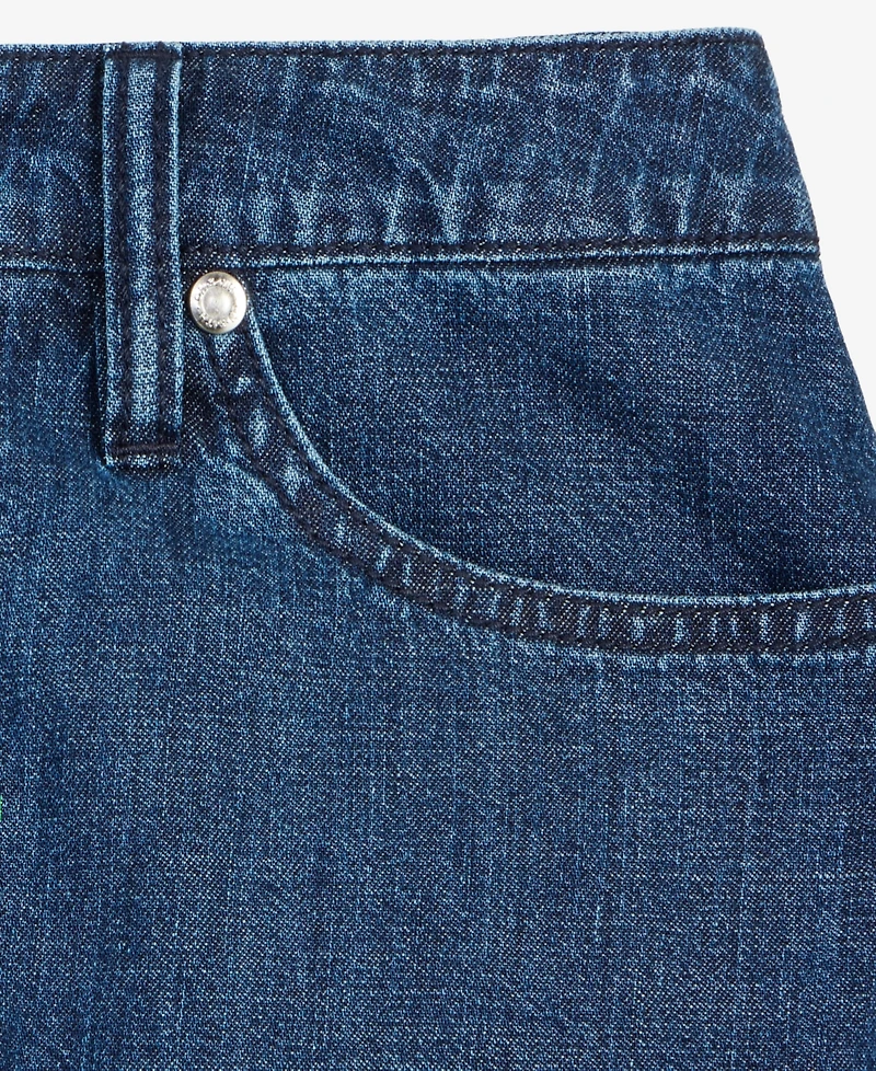 On 34th Women's Denim Flared Midi Skirt, Exclusively at Macy's