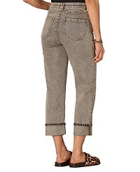 Democracy Women's "Ab"Solution High Rise Cuffed Boyfriend Jeans