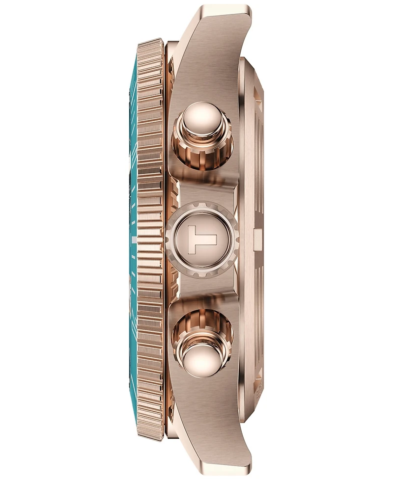 Tissot Men's Swiss Chronograph Seastar 1000 Blue Rubber Strap Watch 38mm