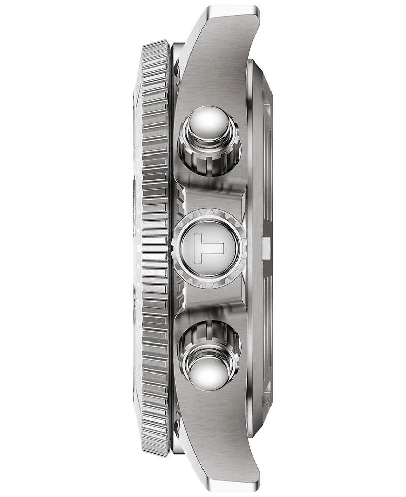 Tissot Men's Swiss Chronograph Seastar 1000 White Rubber Strap Watch 38mm
