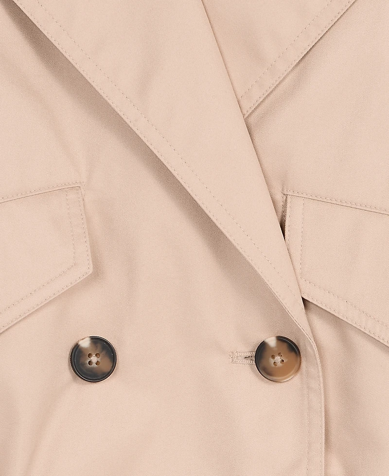 On 34th Women's Solid Cropped Trench Jacket, Exclusively at Macy's