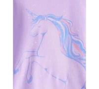 Carter's Toddler Girls Unicorn-Print Snug-Fit Cotton Pajamas, 4 Piece Set