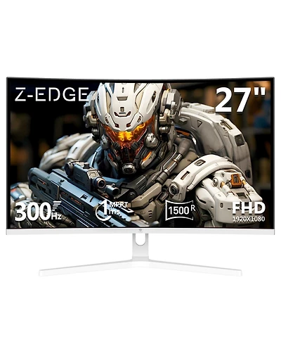 Z-edge UG27H- 27 inch 1080P Full Hd 1920 x 1080 300 Hz 1 ms Curved Gaming Monitor, 16.7 Million Display Colors, FreeSync