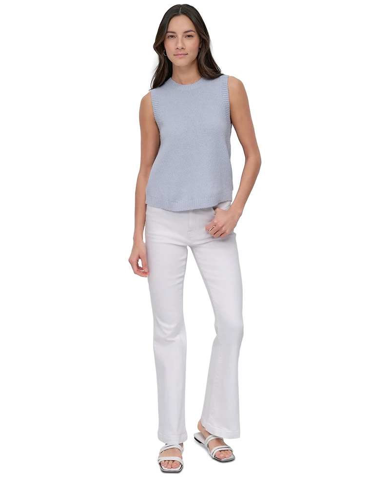 Dkny Jeans Women's Cotton Boucle Sleeveless Sweater