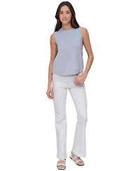 Dkny Jeans Women's Cotton Boucle Sleeveless Sweater