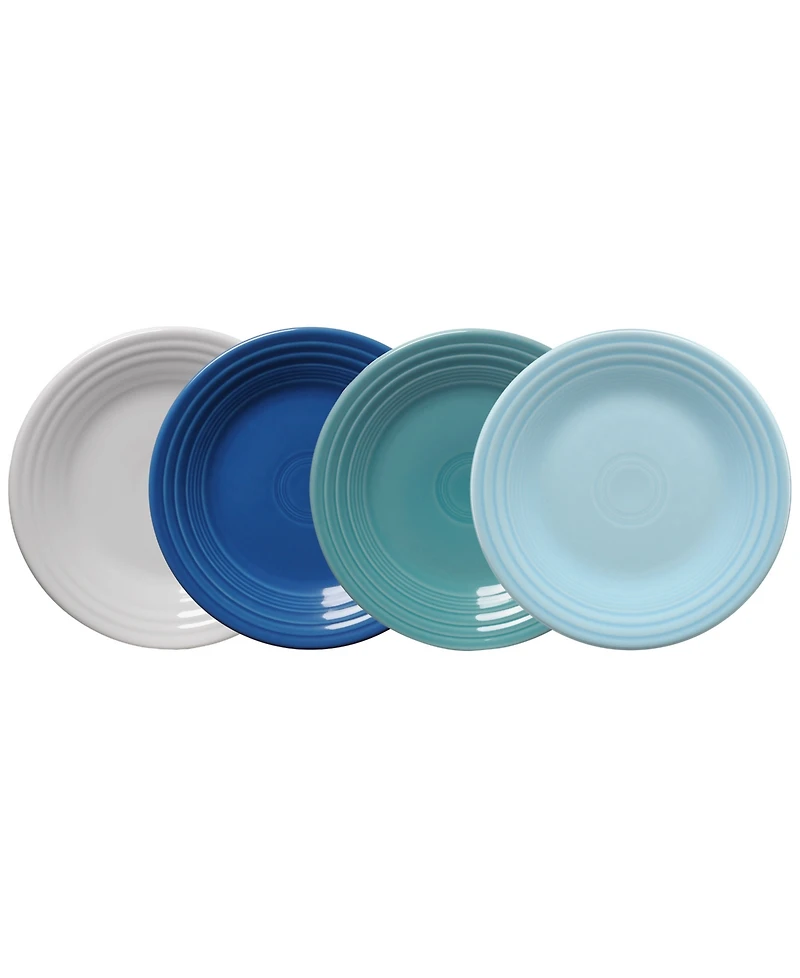 Fiesta Coastal Blues Classic Rim 9" Luncheon Plates, Set of 4
