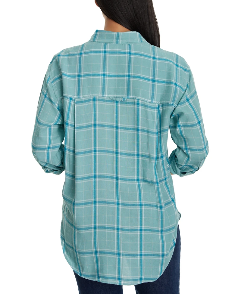 Gloria Vanderbilt Women's Amanda Roll-Tab-Sleeve Shirt