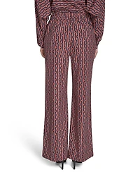 Halston Women's Commuter Printed Wide-Leg Pants