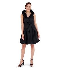 Muse Women's Layered-Collar Bubble-Hem Skirt