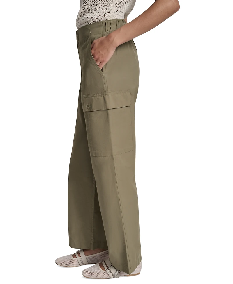 Dkny Jeans Women's High Rise Straight Leg Cargo Pants