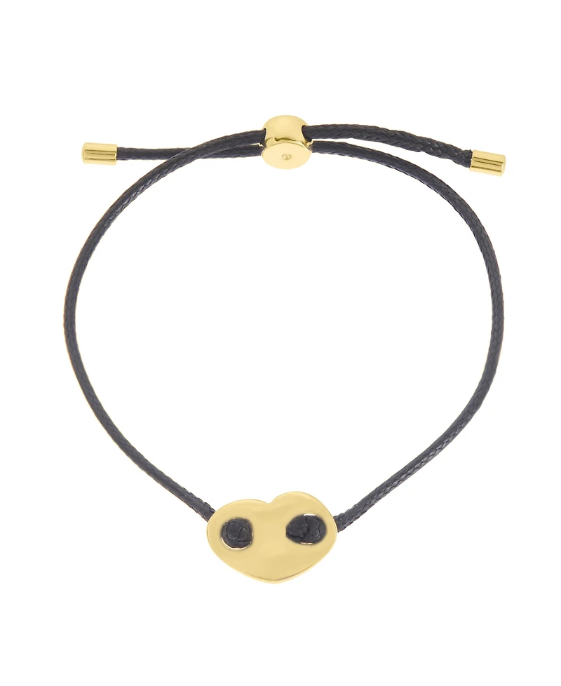 Steve Madden Black Mariner Heart Friendship Bracelet